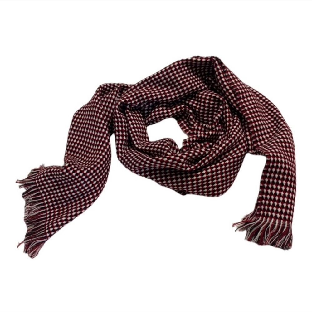 Nordstrom Large Black, Red, & White Knit Scarf